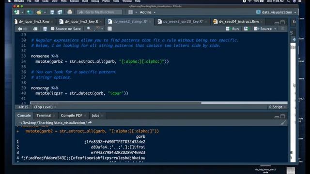 1.9: Data Visualization: stringr and Regular Expressions смотреть онлайн