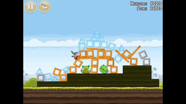 Angry Birds Mighty Hoax 4-15 Walkthrough 3 Star смотреть онлайн