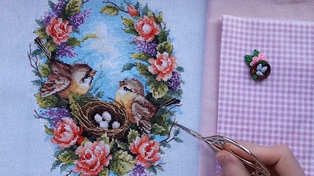Финиш!!! "Семейное гнездышко" Чудесная игла. Вышивка крестом смотреть онлайн