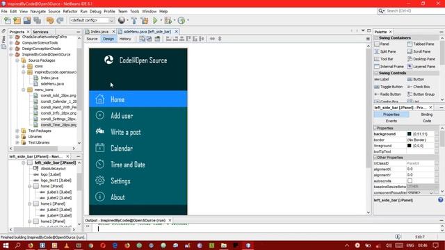 Java Swing Netbeans UI inspiration 07 Left side Nav Bar смотреть онлайн