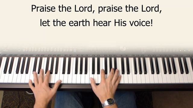 To God Be the Glory - piano instrumental hymn with lyrics смотреть онлайн