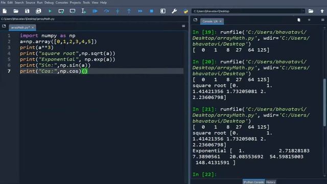 51. NumPy Array Math in Python with Code || Mathematical Operation Numpy Python Programming Tutoria смотреть онлайн
