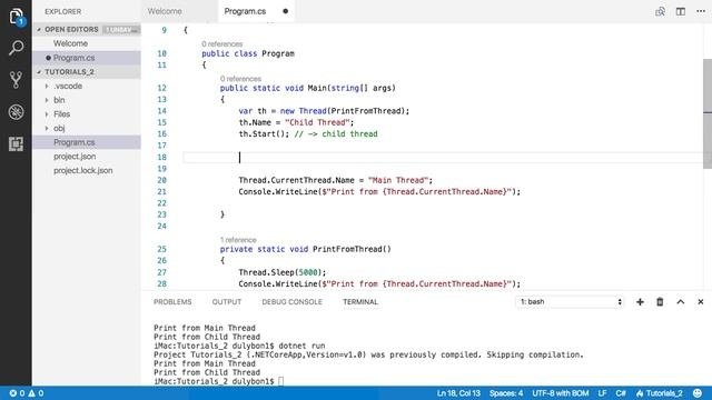 Threading: Wait For Child Thread with Join() смотреть онлайн