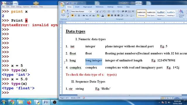 Python Output Statement and Data Types смотреть онлайн