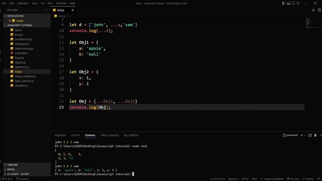 Programming for absolute beginners; Spread operator and Rest operator смотреть онлайн