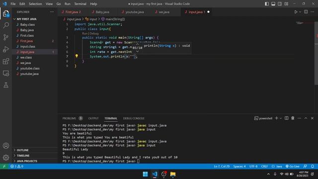 Input values in Java for Beginners(Tutorial) смотреть онлайн