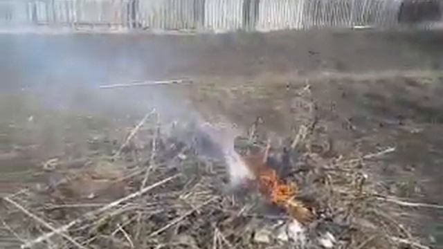 Палю костёр в своем дворе в Мотовиловке в день весеннего равноденствия 2017 смотреть онлайн