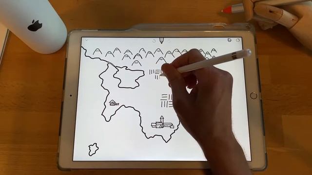 How to Draw a Fantasy Map - Simple easy way to draw - ShadowDraw - ASMR смотреть онлайн