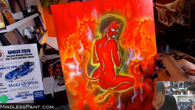 Coop Devil Art | Airbrush Steel Panel Cars For Charity смотреть онлайн
