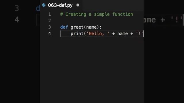 Creating a function in Python. Use the "def" keyword, give a function a name and list its arguments смотреть онлайн