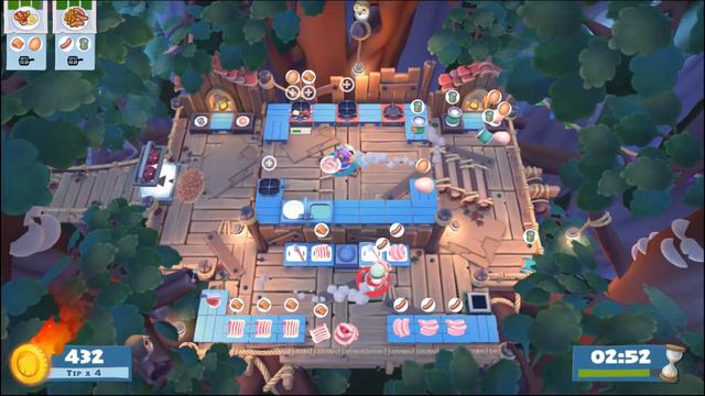 Overcooked 2 Campfire Cook Off Level 2-1 - 4 Stars 2 Player (1440) смотреть онлайн