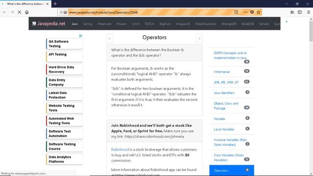 What is the difference between the Boolean & operator and the && operator?
| javapedia.net смотреть онлайн