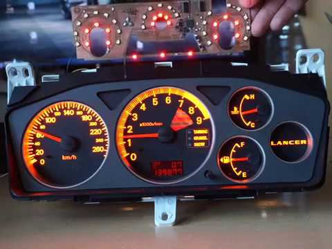 Mitsubishi Lancer Evolution пересвет приборной панели смотреть онлайн