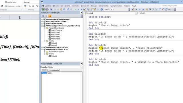 MsgBox en macros de Excel смотреть онлайн