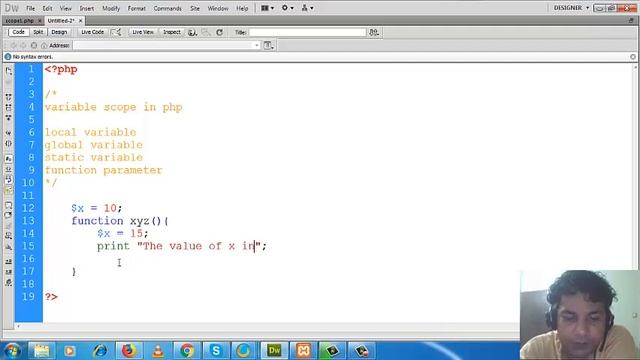 PHP variable scope part1 смотреть онлайн