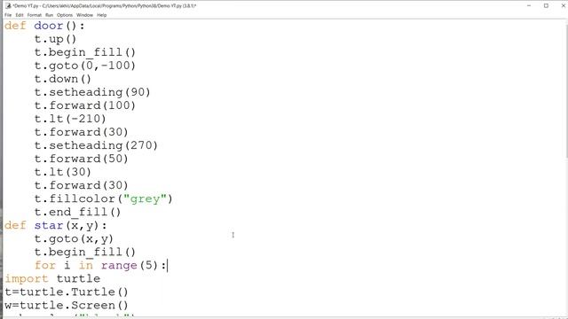 Python Turtle Graphics| Recreating Our Childhood Memory Of Drawing Village-house in Python(Telugu)| смотреть онлайн