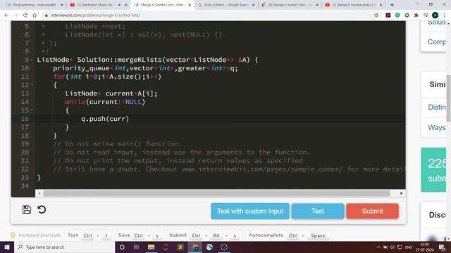 Merge K Sorted Lists | linked list | 23. Merge k Sorted Lists | Flipkart | Amazon | Google смотреть онлайн