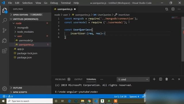 Insert query mongodb || Mean Stack - 6 (creative developer) смотреть онлайн