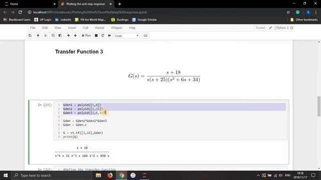 MBB #2 - Plotting the unit step response Python смотреть онлайн