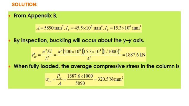 Topic 6 Example Euler's Buckling of Column смотреть онлайн