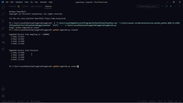 CS50 AI with python project 2a pagerank смотреть онлайн