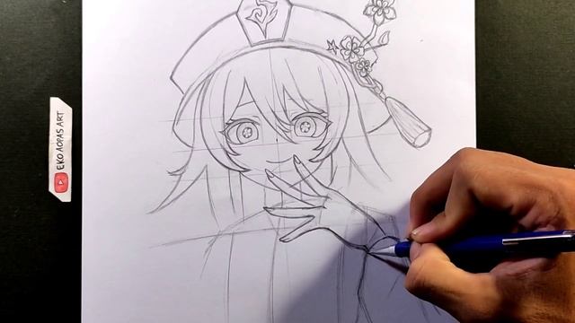 How to Draw Hu Tao - Genshin Impact смотреть онлайн