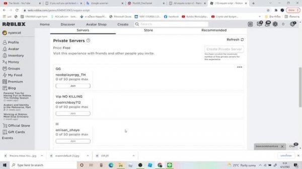 ROBLOX:require script list scripts Giveaway