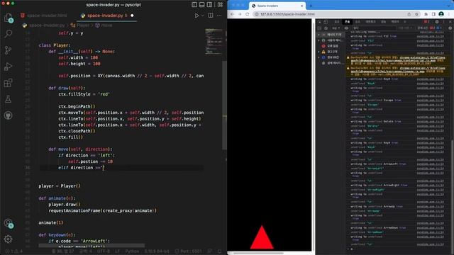 [파이스크립트](파이썬+HTML) canvas game 만들기(feat. space invader) смотреть онлайн