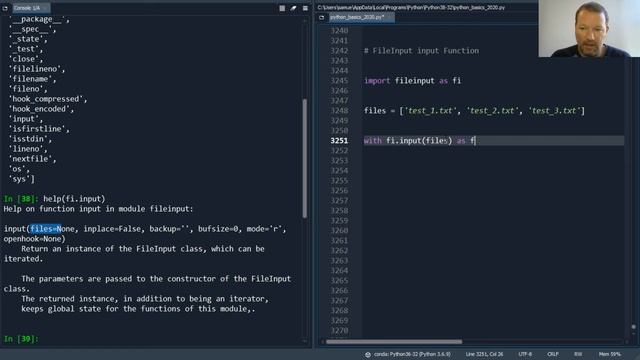 Python Basics Tutorial FileInput Input Function || Open Multiple Files смотреть онлайн