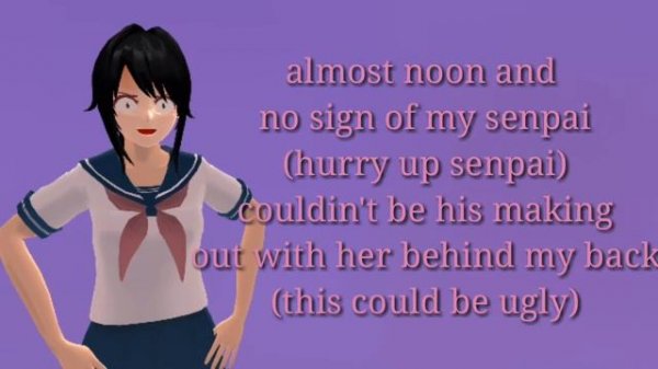 Senpai notice me lyrics//sakura school simulator //angel rose channel//