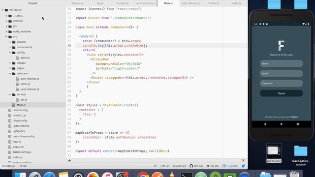 React native tutorial Part 6 - Logout and Login Functionality added with backend Integration смотреть онлайн