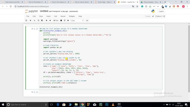 How to list the unique values in a Pandas dataframe? смотреть онлайн