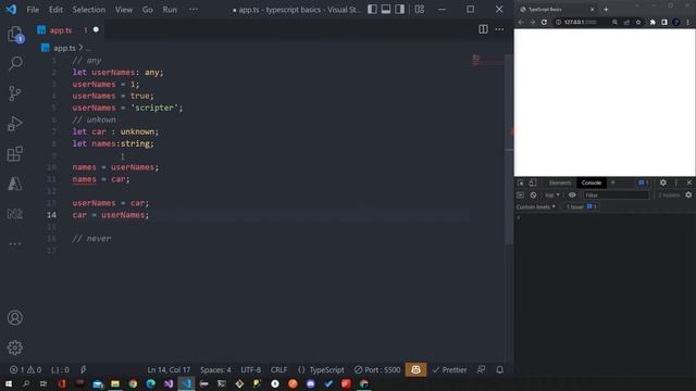 TypeScript Course 2022 ( Arabic - بالعربي ) - #22 - Any , Unknown , Never Types смотреть онлайн