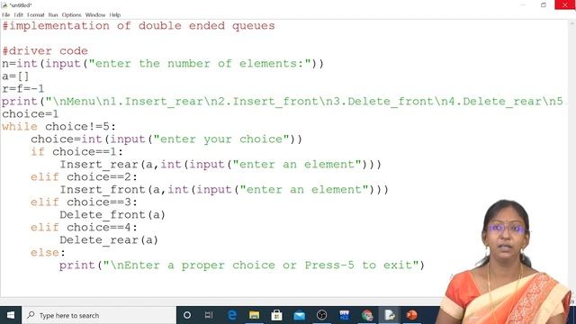 Problems on Implementation of Double Ended Queue using Python by Dr. J Sirisha Devi смотреть онлайн