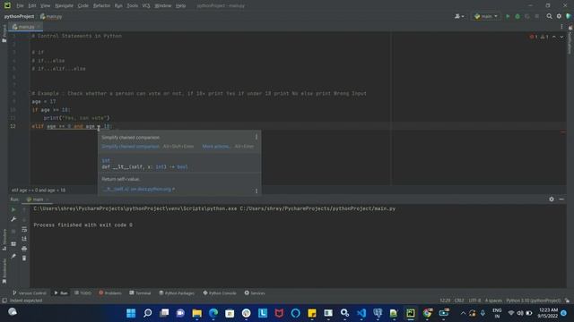 if elif else statement in Python with Example смотреть онлайн