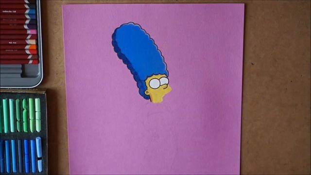 Drawing Marge Simpson Cartoon Character from The Simpsons. смотреть онлайн
