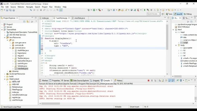 JSP & SERVLETS #18 - Using Ajax in JSP смотреть онлайн
