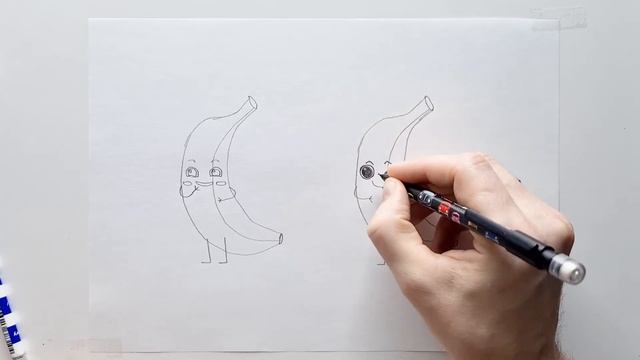 How to draw a cute bananas смотреть онлайн