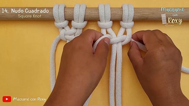 TUTORIAL 14: Nudo Cuadrado | Paso a Paso (Nudos Básicos de Macrame) Parte 14 смотреть онлайн
