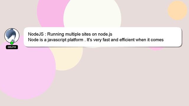 NodeJS : Running multiple sites on node.js смотреть онлайн