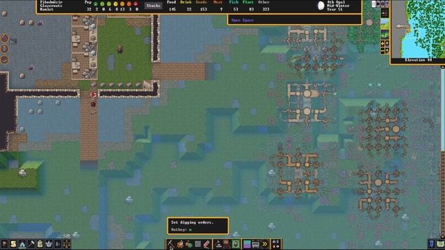 Dwarf Fortress - Quick Tutorial - Ramps and Channeling. смотреть онлайн