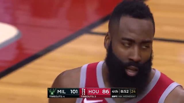 Giannis Antetokounmpo HITS James Harden In The Head with Ball | Bucks vs Rockets - January 9, 2019 смотреть онлайн