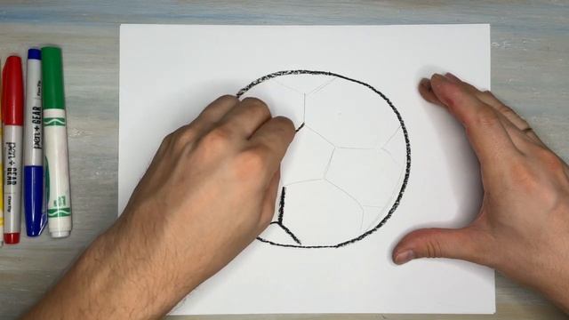 Как нарисовать ФУТБОЛ мяч| Рисуем Спорт для детей| how to draw Soccer ball смотреть онлайн
