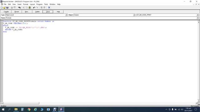 QR CODE PRINT ORACLE REPORT смотреть онлайн