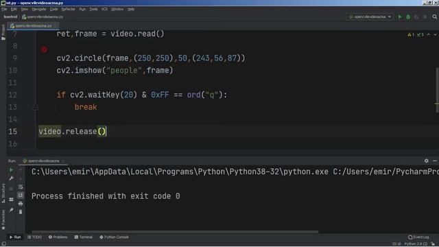 PYTHON - OPENCV VİDEO ÜZERİNE DAİRE ÇİZME #yazılım #python #opencv смотреть онлайн