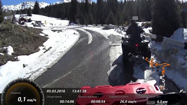 Yamaha Grizzly 700 на Большое Алматинское Озеро 05.03.16 смотреть онлайн