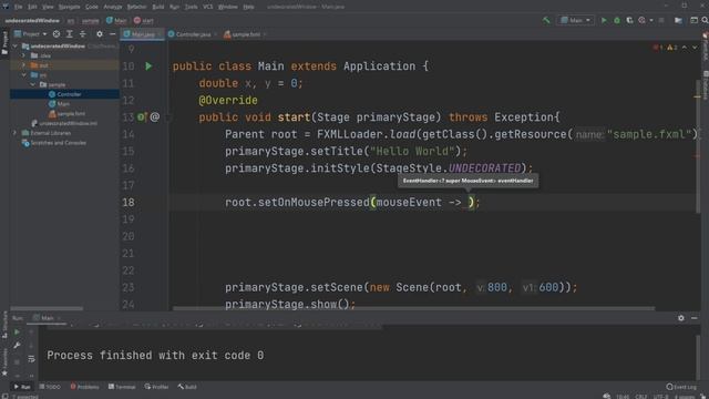 JavaFX UI Design CSS #2 - Undecorated window + how to drag it смотреть онлайн