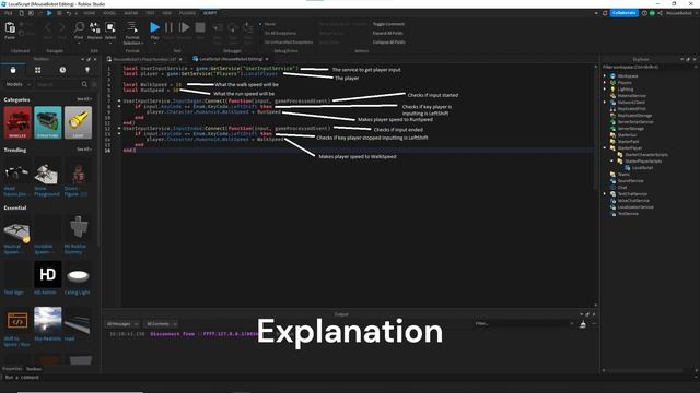 Shift to run | Roblox Studio Tutorial смотреть онлайн