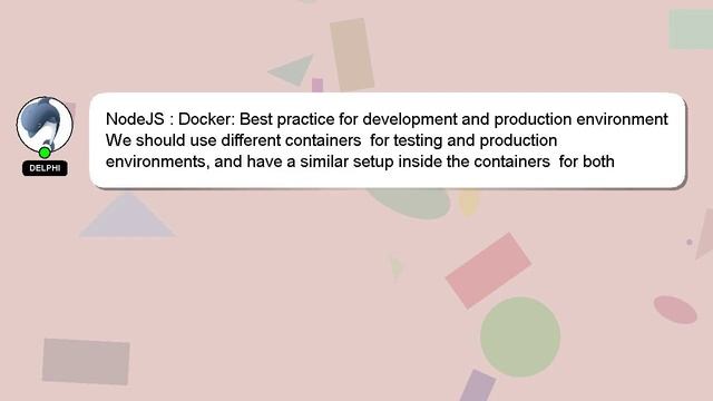 NodeJS : Docker: Best practice for development and production environment смотреть онлайн