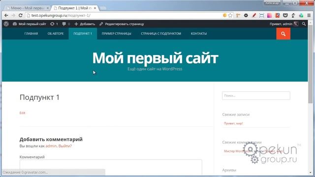 Как сделать свое меню на WordPress Выпадающее меню смотреть онлайн
